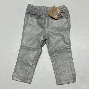 😍 3 for $15 😍 NWT Crazy 8 Girls Silver Pants Sz 6-12M